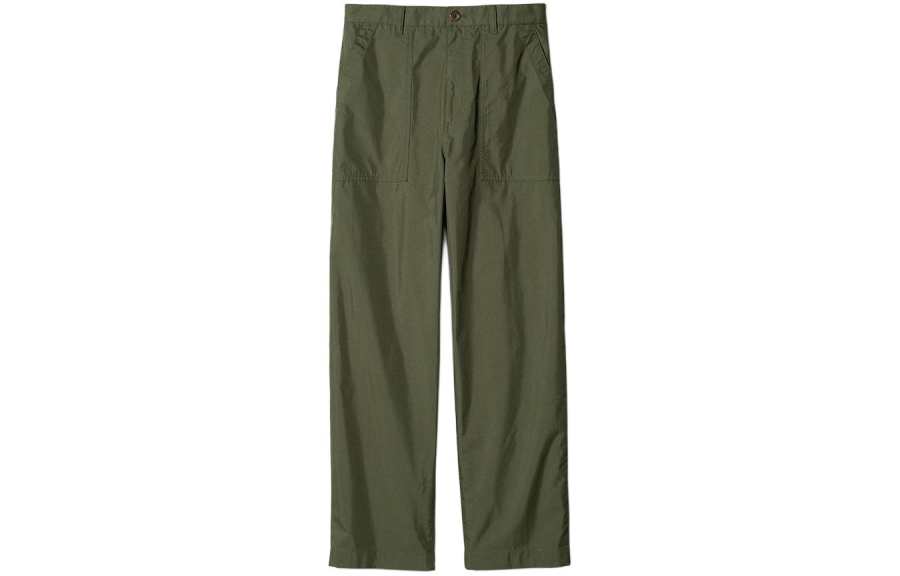 UNIQLO X INES DE LA FRESSANGE UNIQLO X Ines De La Fressange Casual Pants Women's Olive Moderate Straight Fit Pants