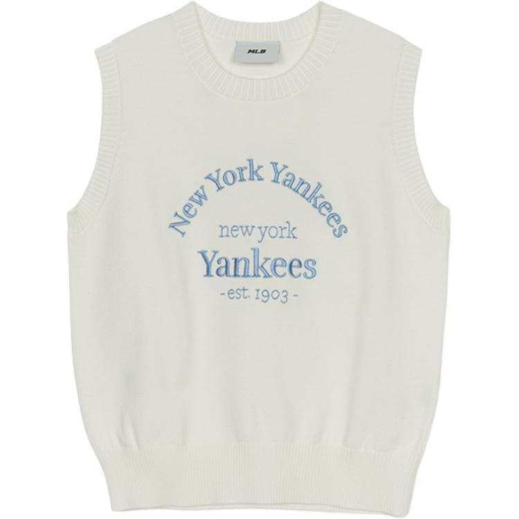 MLB Preppy Style Collection New York Yankees Vest Women's Ivory