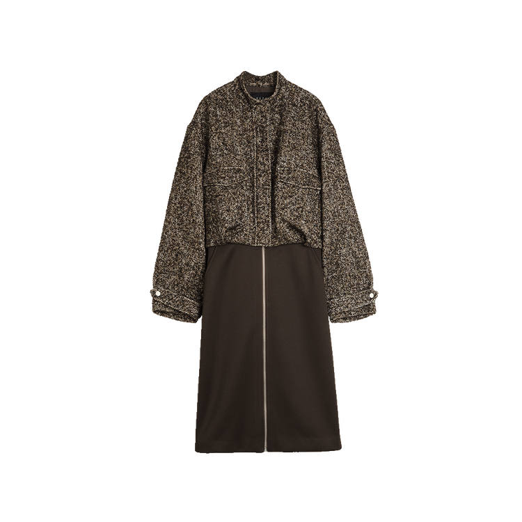 ELLE Coats Women's Coffee Stand Collar Moderate