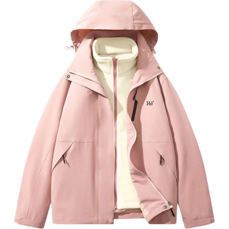 361° Variety Training Collection Trench Coat Women's Cream Pink