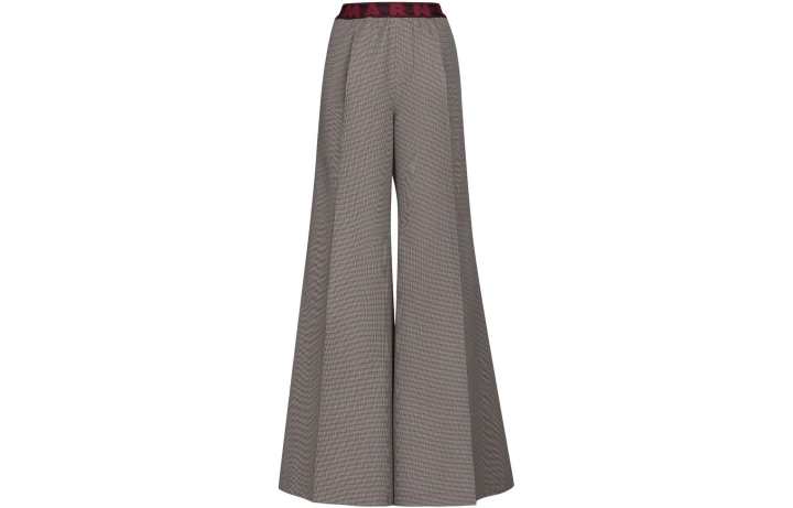 MARNI Marni logo-waistband checked trousers