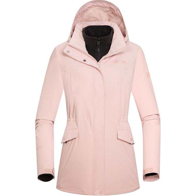 NORTHLAND Hiking Waterproof, Windproof, Breathable, And Thermal Windbreaker Jacket Women's Soft Matte Pink