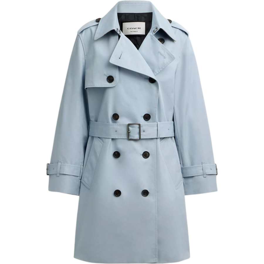 COACH SS25 Trench Coat Women's Blue