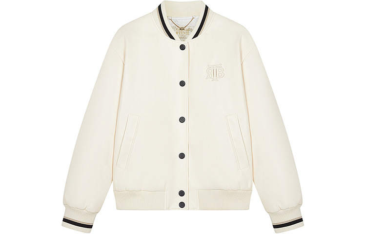 Teenie Weenie Leather Jacket Women's Ivory White