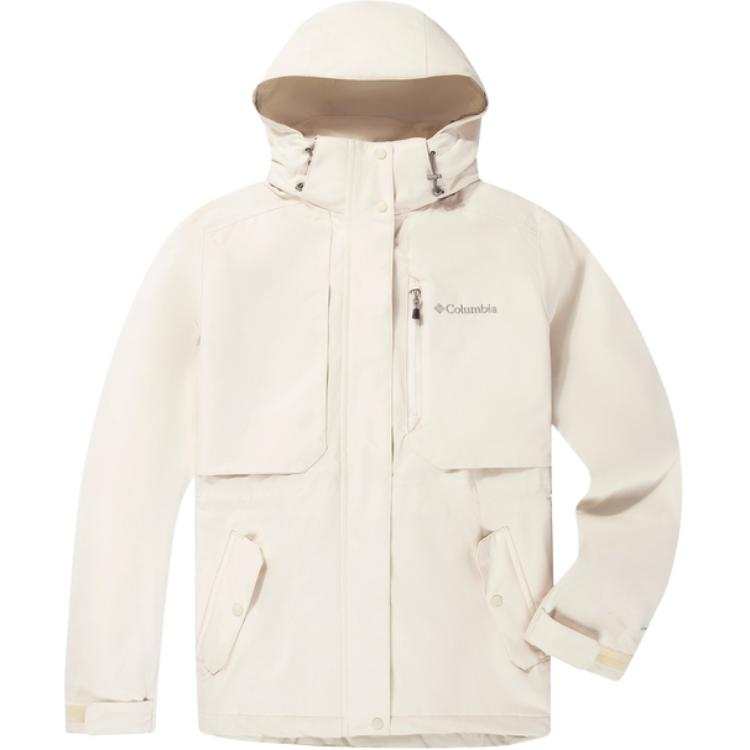 Columbia Casual Outdoor 2024 Fall Winter Waterproof And Warm Windbreaker Jacket Women's White