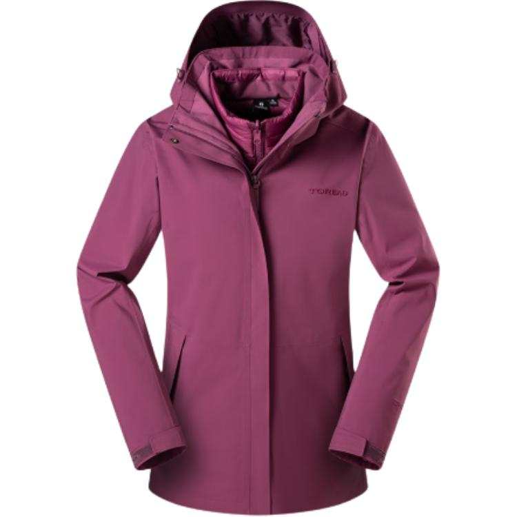 TOREAD Waterproof And Windproof Windbreaker Jacket Women's Plum Purple