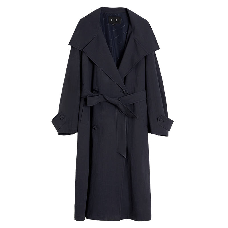 ELLE Trench Coats Women's Lapel Moderate Other