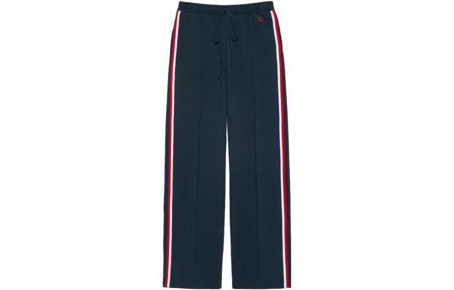 GUCCI Casual Pants Women's Dark Blue Moderate Wide Leg Pants