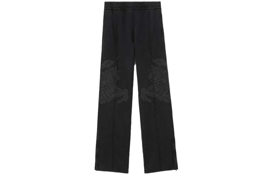 Burberry Logo Printed Straight-Leg Trousers