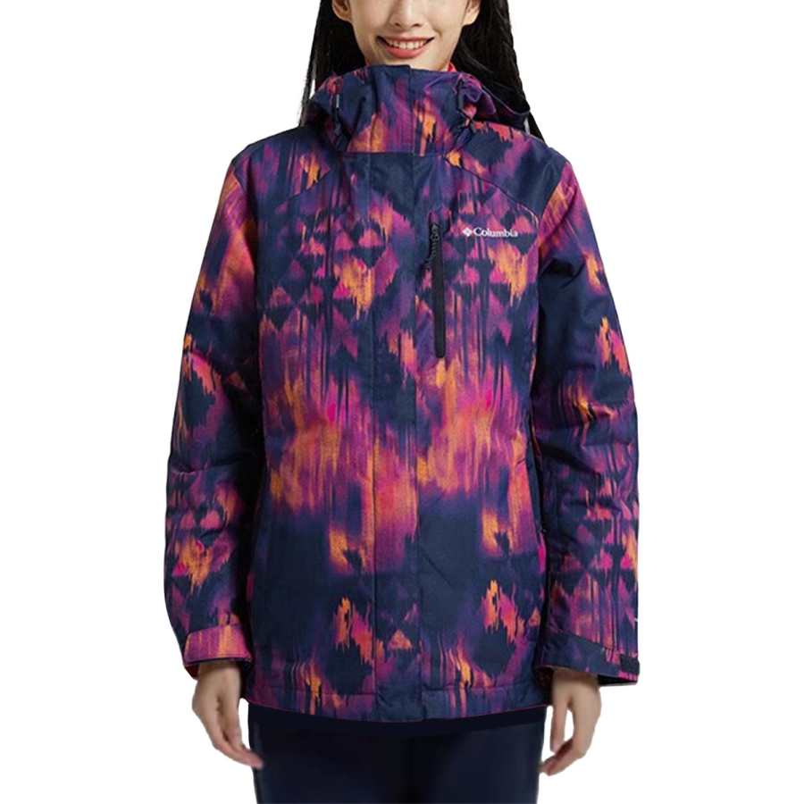 Columbia Waterproof, Abrasion Resistant, Thermal Windbreaker Jacket Women's Black Red