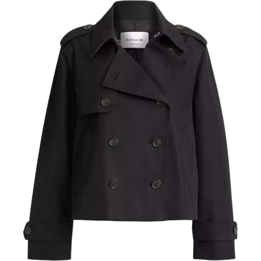 COACH SS25 Trench Coat Women's Black