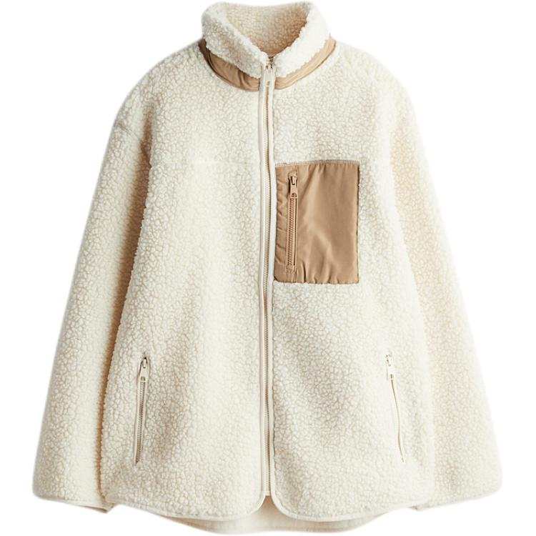H&M Velvet feel Coat Women's Cream