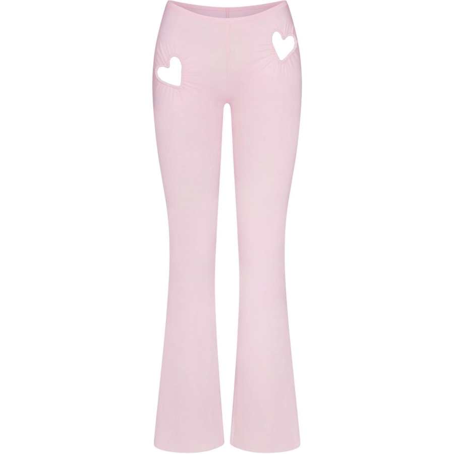Skims Valentine's Day Collection Casual Pants Women's Cherry Blossom/Cherry Blossom Pink Moderate Flared Pants