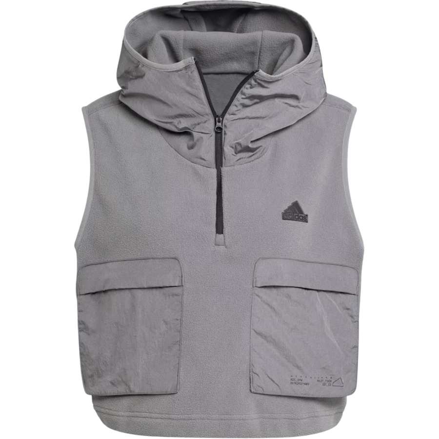 Adidas Adidas Women's City Escape Polar Fleece Vest Grey Four