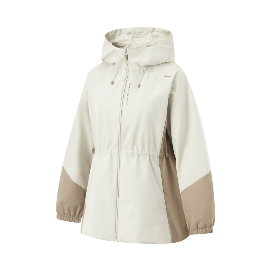 Li-Ning Li Ning Comprehensive Training Collection Fitness Collection Trench Coat Women's Silver Birch Gray/Coffee Foam Umber