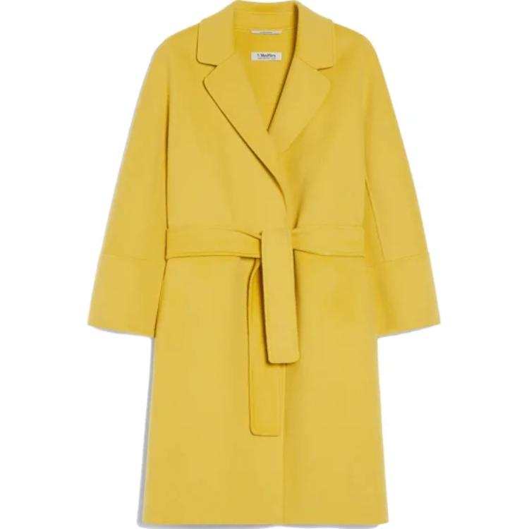 MaxMara MaxMara Coats Women's Yellow Lapel Moderate