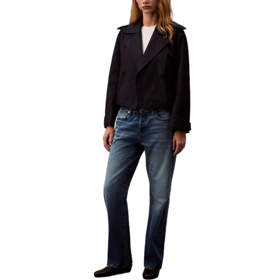 CALVIN KLEIN Trench Coat Women's Black