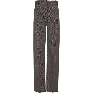 Victoria Beckham Alina Jacquard Tailored Trousers