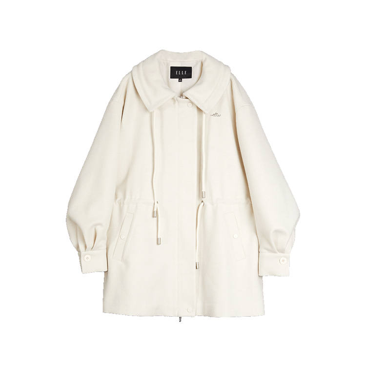 ELLE Cropped Coats Women's Ecru