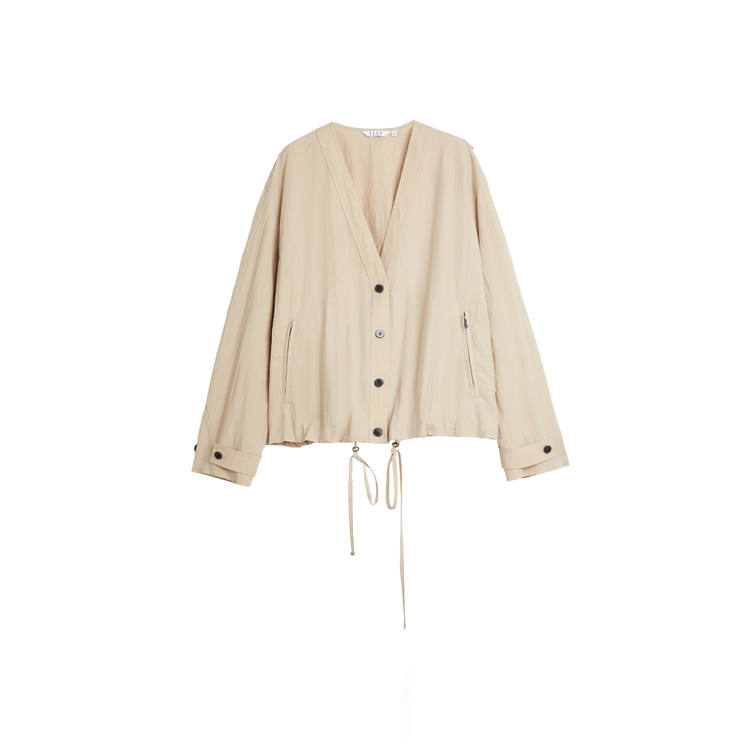 ELLE Cropped Coat Women's Khaki