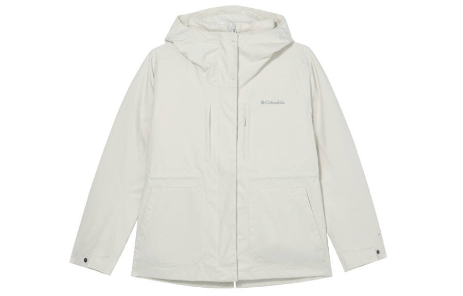 Columbia Omni Heat Waterproof Thermal Heat Reflective Windbreaker Jacket Women's Ecru