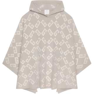 Givenchy logo-intarsia hooded poncho