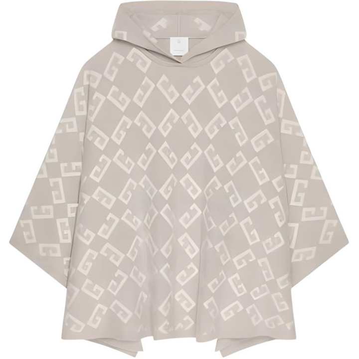 Givenchy Givenchy logo-intarsia hooded poncho