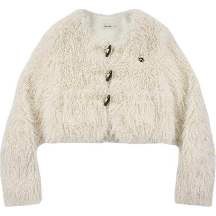 GOOD BAI Velvet Jackets Women's Crew Neck Moderate