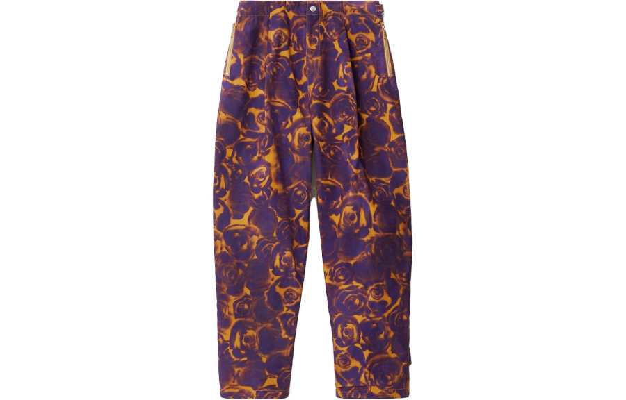 Burberry 【Previous Season】floral-print cotton straight trousers