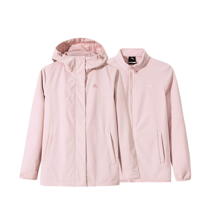 Anta Outdoor Collection Waterproof And Windproof Windbreaker Jacket Women's Soft Pink