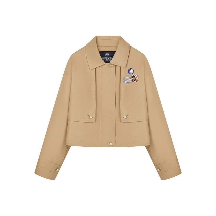 Teenie Weenie Cropped Coat Women's Khaki