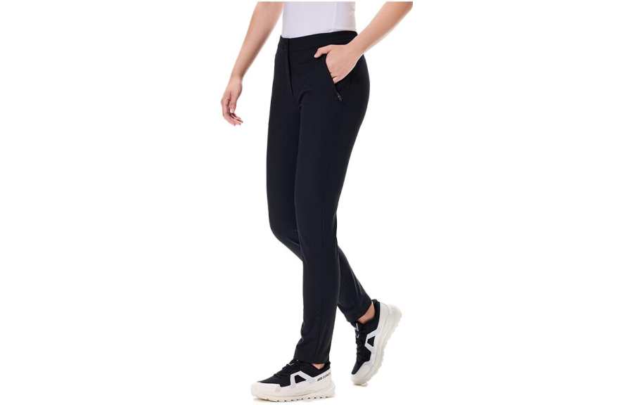 ANTA Casual Pants Women's Black Moderate Straight Fit Pants