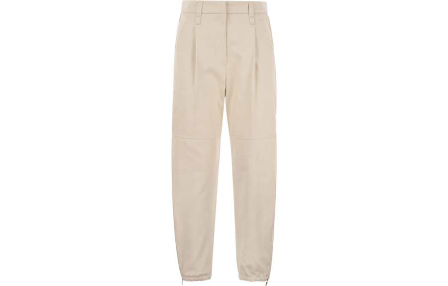 Brunello Cucinelli High Waist Tapered Leg Trousers