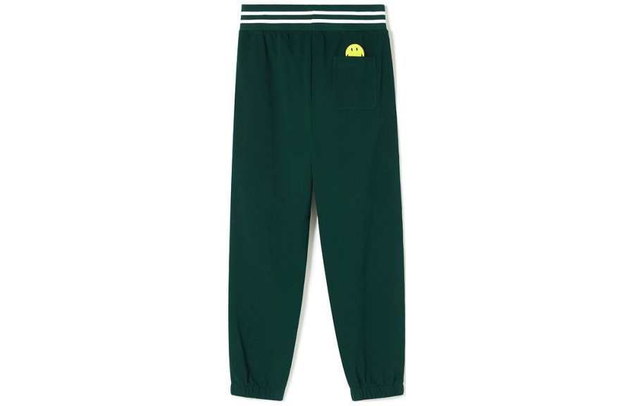 LACOSTE Casual Pants Women's YZP/Dark Green Moderate Straight Fit Pants