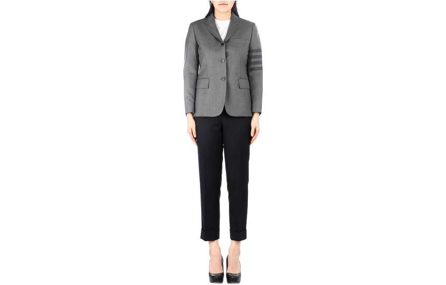 THOM BROWNE THOM BROWNE High-Waisted Straight Leg Pants