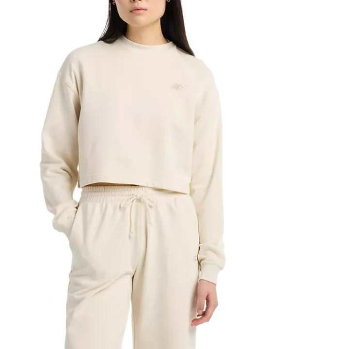 New Balance New Balance logo-embroidered cropped sweatshirt