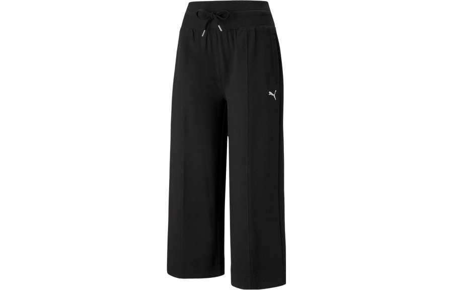 PUMA Casual Pants Women's Black Moderate Straight Fit Pants