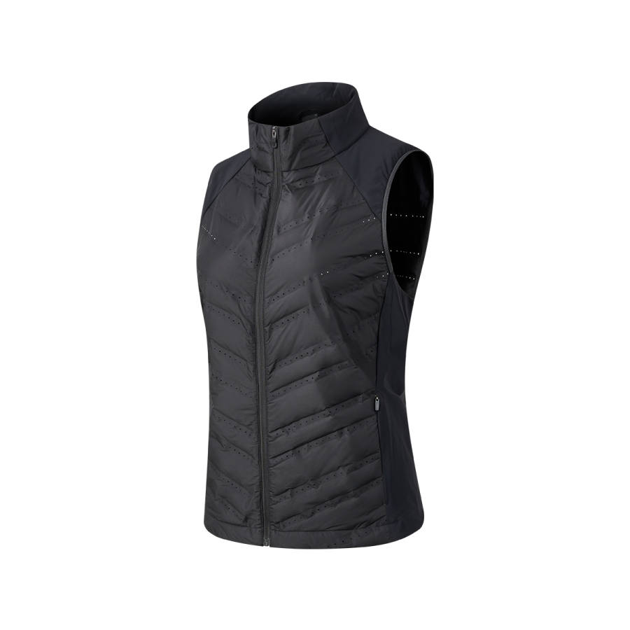 Saucony Vests Women's Jet Black Stand Collar Thin Other