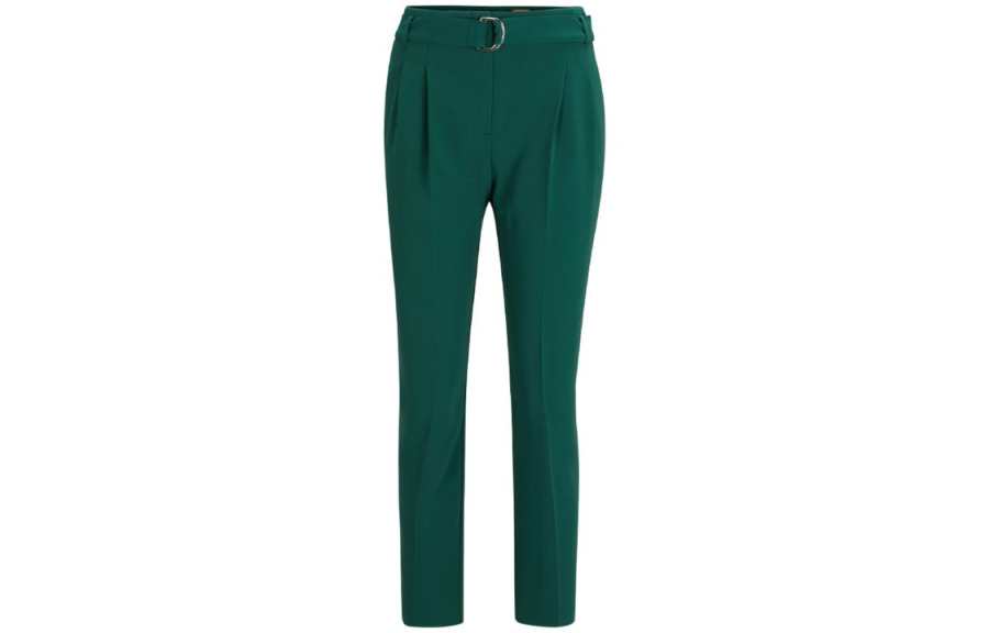 HUGO BOSS Casual Pants Women's Green Moderate Straight Fit Pants