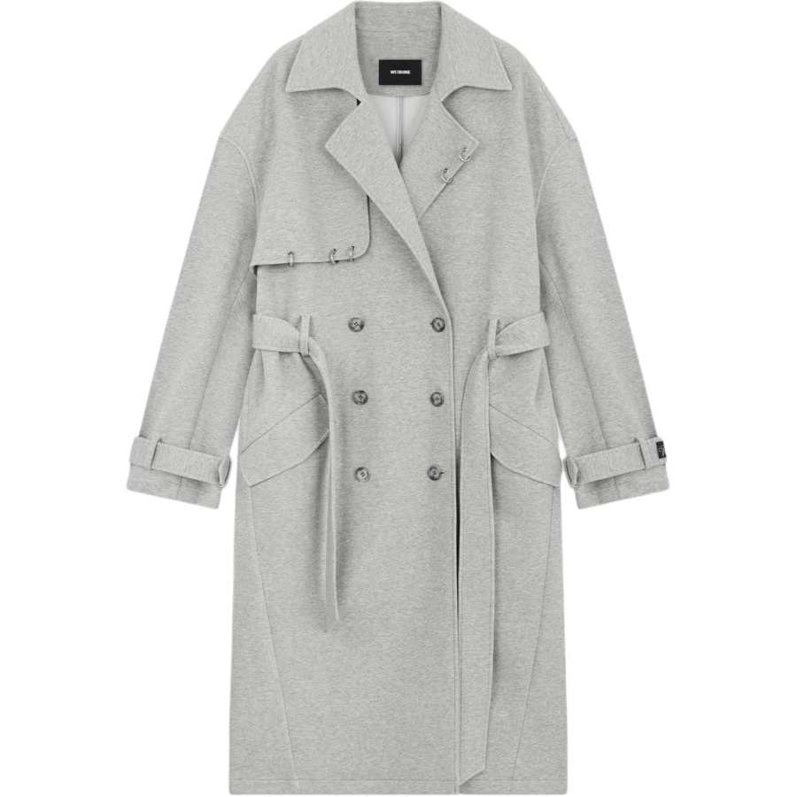 WE11DONE WE11DONE 2025 Spring Trench Coat Women's Gray