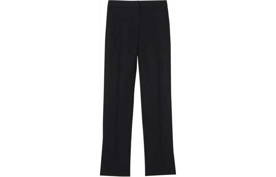 Burberry Satin Stripe Detail Wool Tailored Trousers