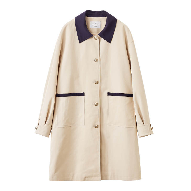 XIANGYING Trench Coat Women's Khaki
