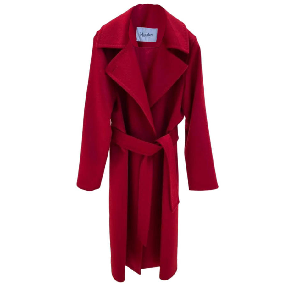 MaxMara MaxMara Coats Women's Red Lapel Moderate Straight Fit