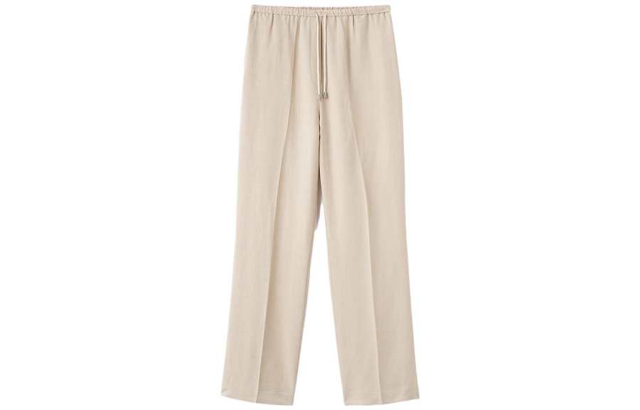 TOTEME Drawstring Straight-leg Cotton Trousers