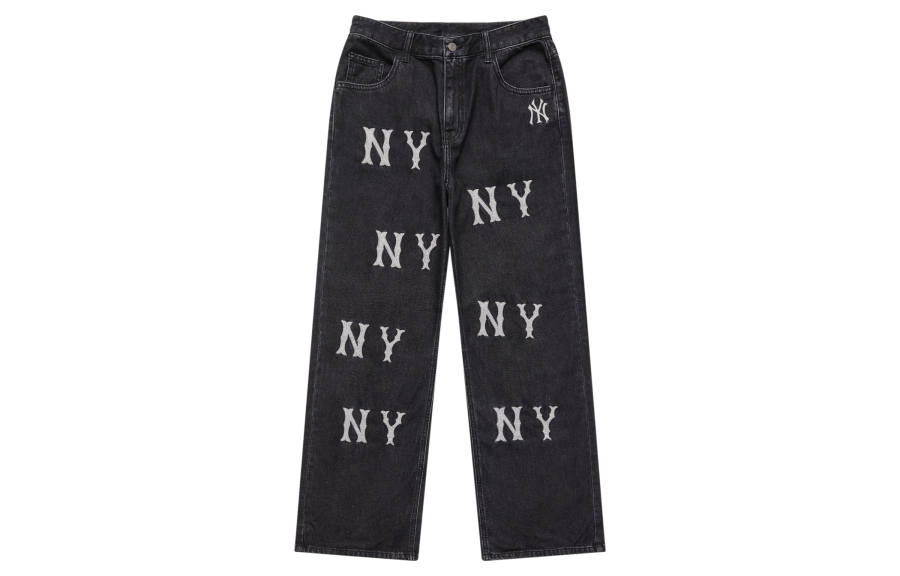 MLB MLB Wide Leg Jeans Pants Women's Black