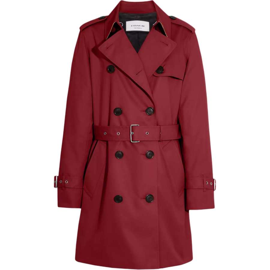 COACH COACH Trench Coat Women's Ruby Red