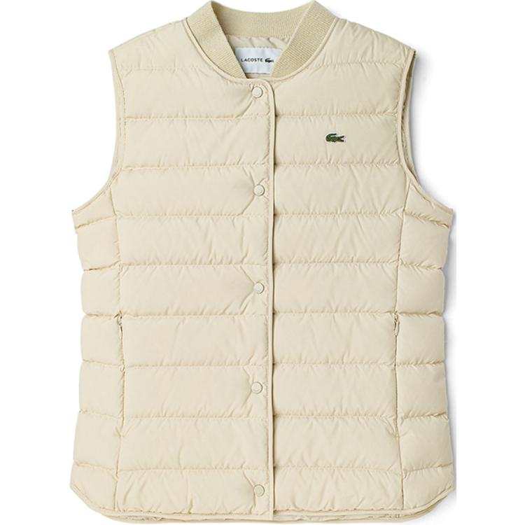 LACOSTE Vests Women's Ecru Stand Collar Moderate Other