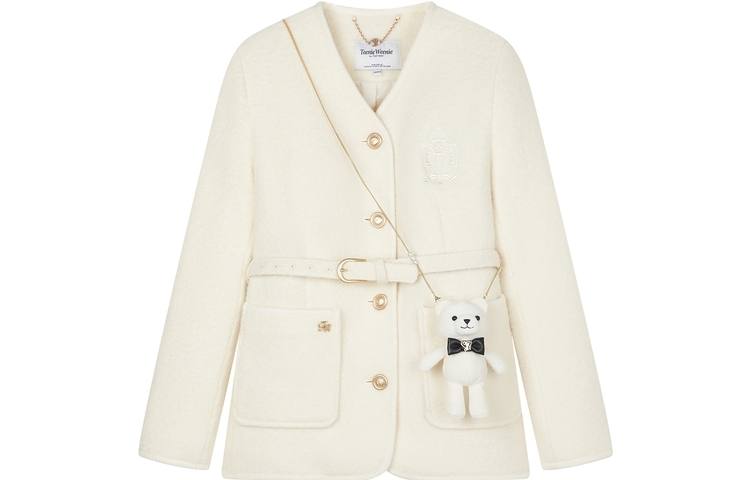 Teenie Weenie Coat Women's Ivory White