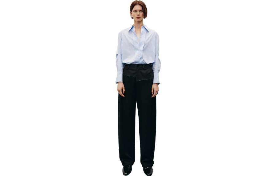 ELLE Casual Pants Women's Black Moderate Straight Fit Pants