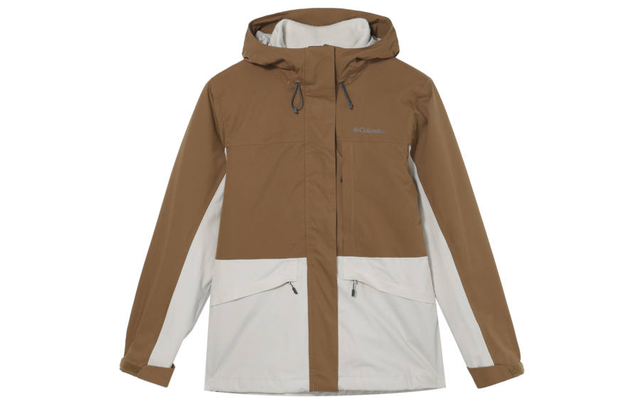Columbia Hiking 2024 Fall Hiking Outdoor Adventure Waterproof And Warm Windbreaker Jacket Women's Brown